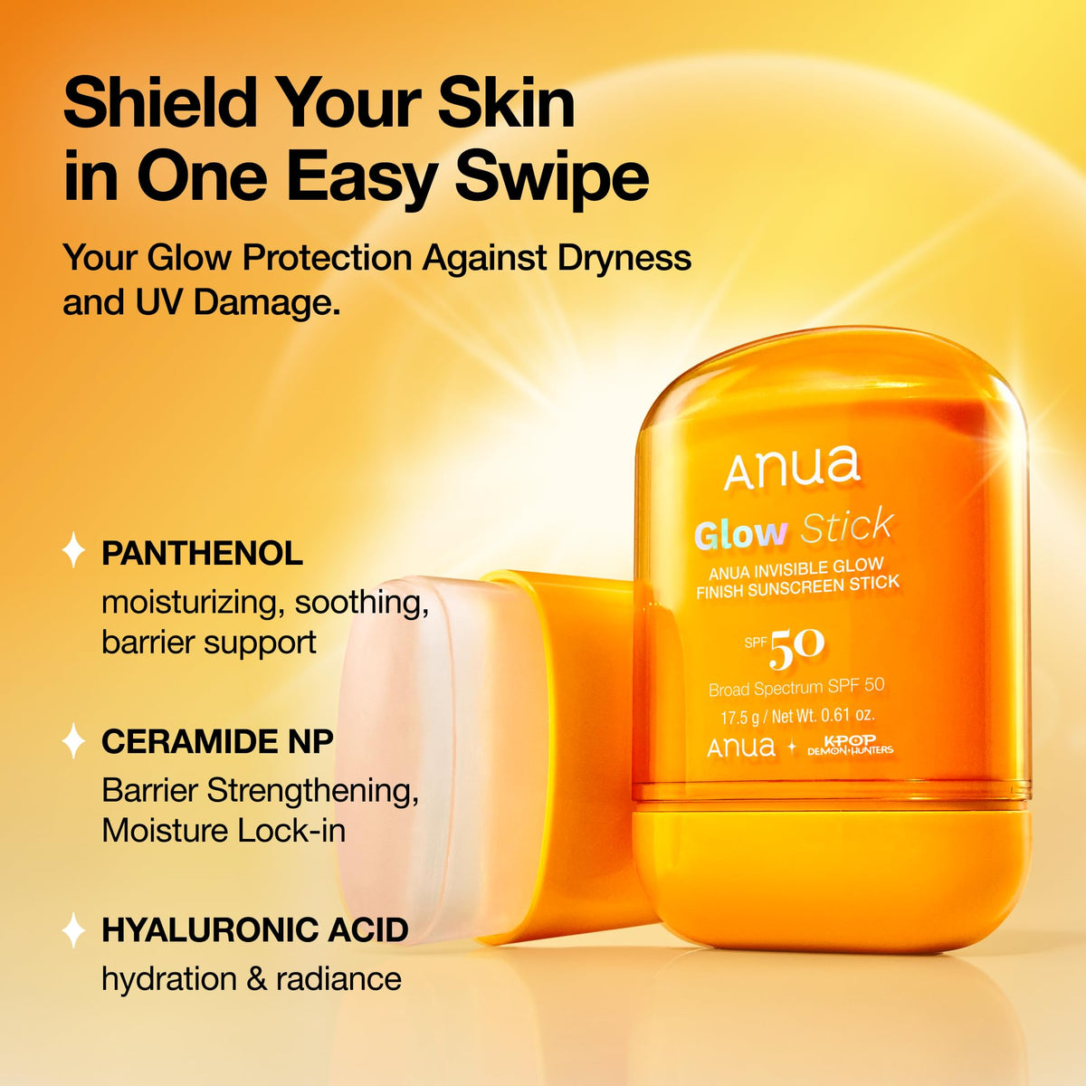 ANUA Invisible Glow Sun Stick close-up of texture