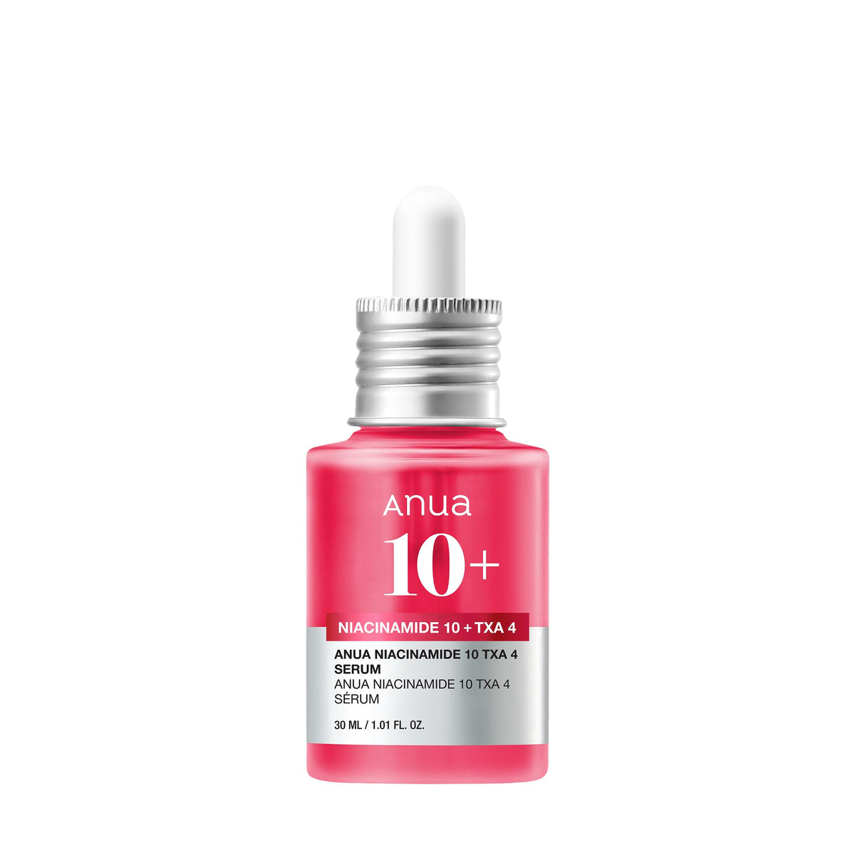 ANUA Niacinamide 10 + TXA 4 Serum front view with 1.01 fl. oz bottle
