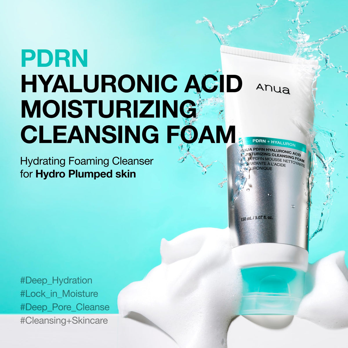 ANUA PDRN Cleansing Foam bottle with label
