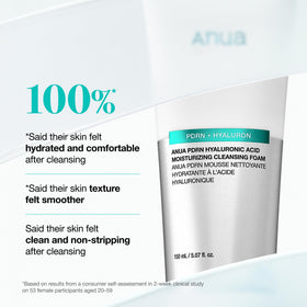 ANUA PDRN Cleansing Foam in bathroom setting
