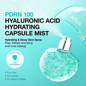 ANUA PDRN Collagen Glow Facial Serum Spray mist application
