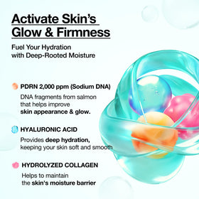 ANUA PDRN Collagen Glow Facial Serum Spray on a vanity