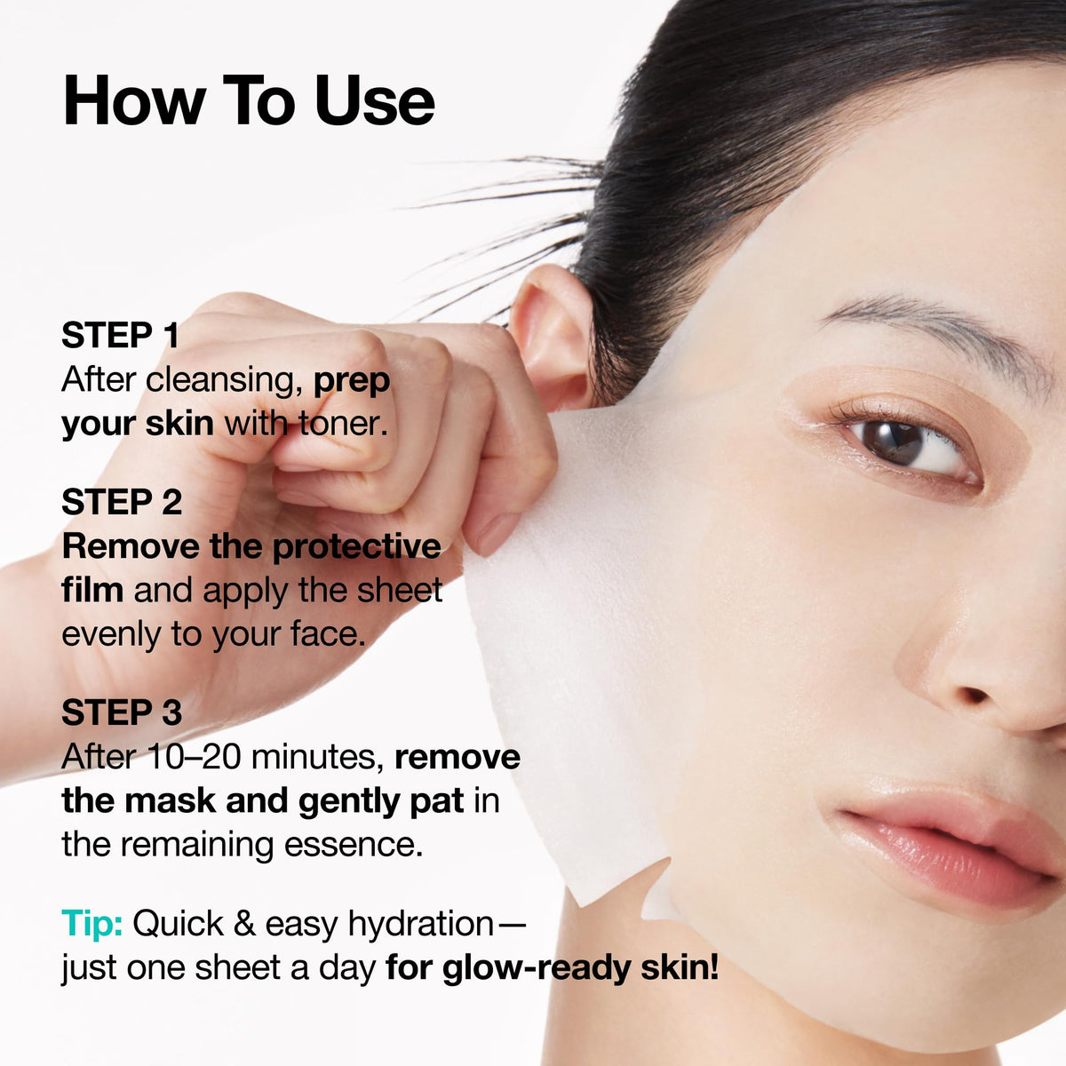 ANUA PDRN Hyaluronic Acid Capsule Serum Mask in use