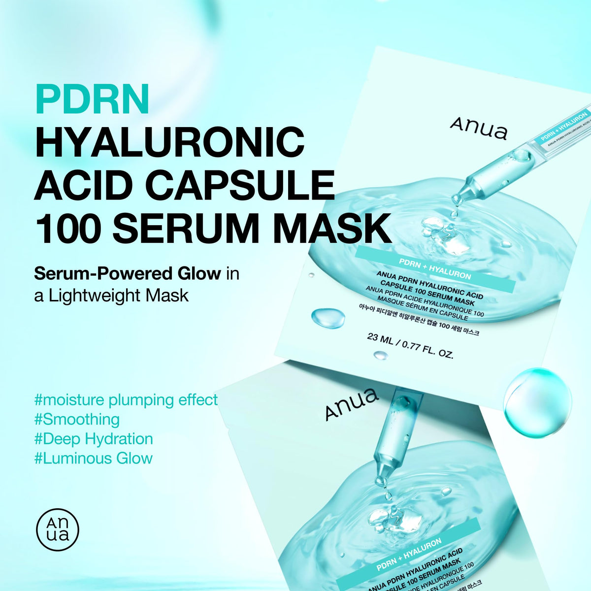 ANUA PDRN Hyaluronic Acid Capsule Serum Mask packaging