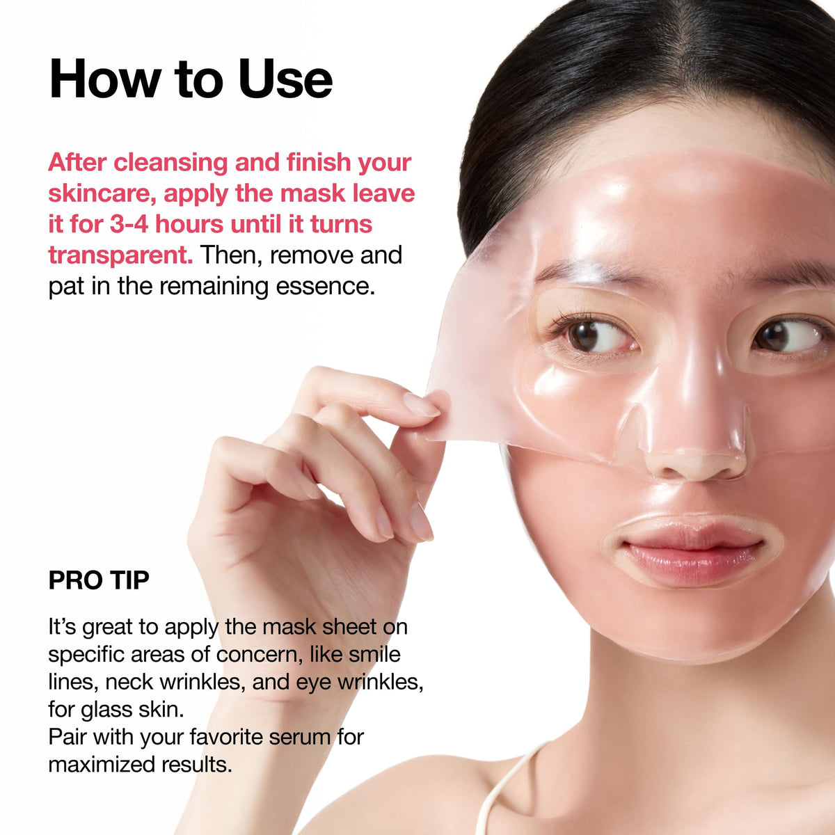 ANUA Peach 70 Niacin Brightening Collagen Mask in use during skincare routine