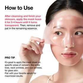 ANUA Peach 70 Niacin Brightening Collagen Mask in use during skincare routine