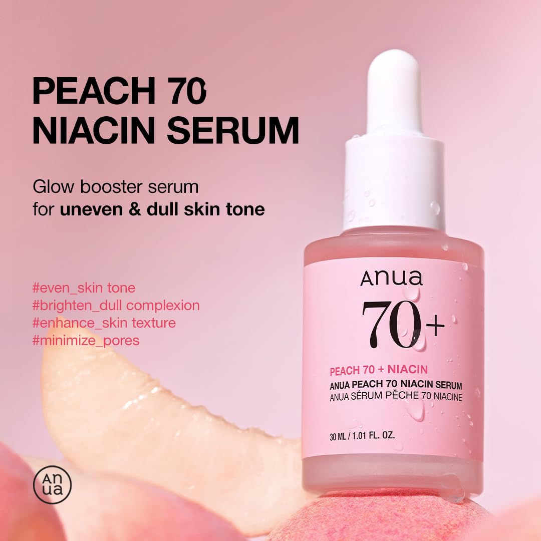 ANUA Peach 70 Niacinamide Serum bottle side view