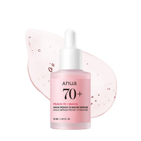 ANUA Peach 70 Niacinamide Serum front view with peach-toned liquid