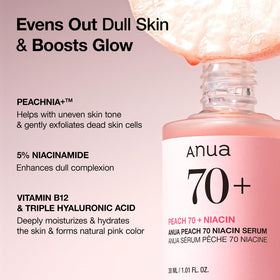 ANUA Peach 70 Niacinamide Serum with packaging