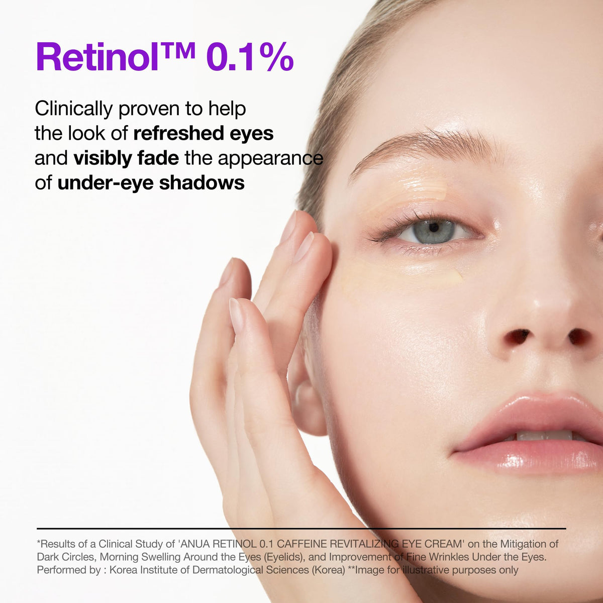 ANUA Retinol 0.1 Caffeine Eye Cream with ingredients