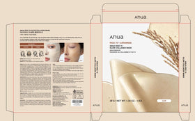 ANUA Rice 70 Glow Collagen Mask hydrogel sheet on face