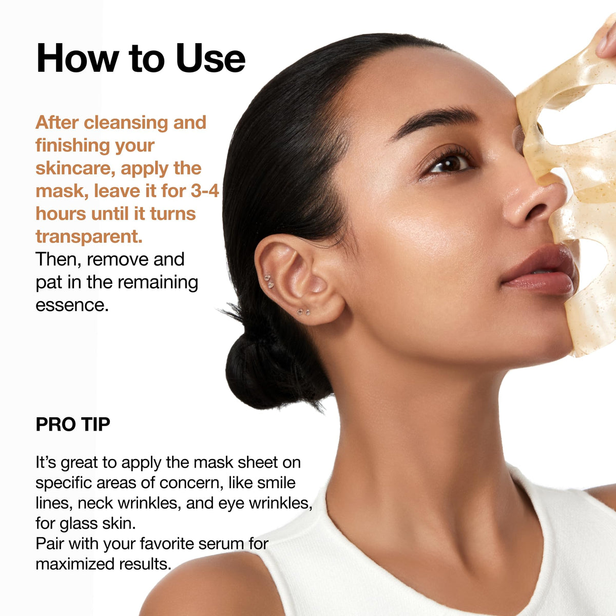 ANUA Rice 70 Glow Collagen Mask in use with skincare routine