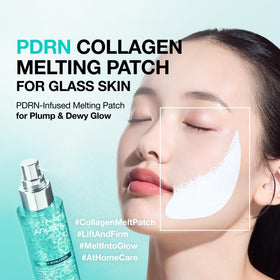 ANUA Salmon DNA PDRN Collagen Melting Patch application on cheek