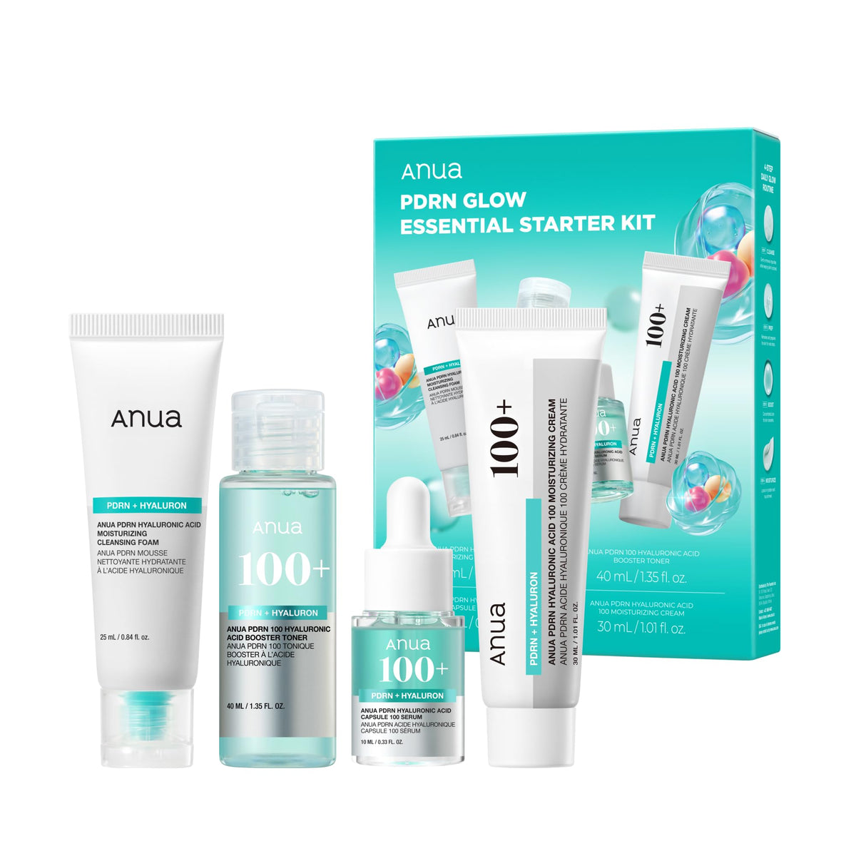 ANUA Salmon DNA PDRN Glow Essential Starter Kit front view