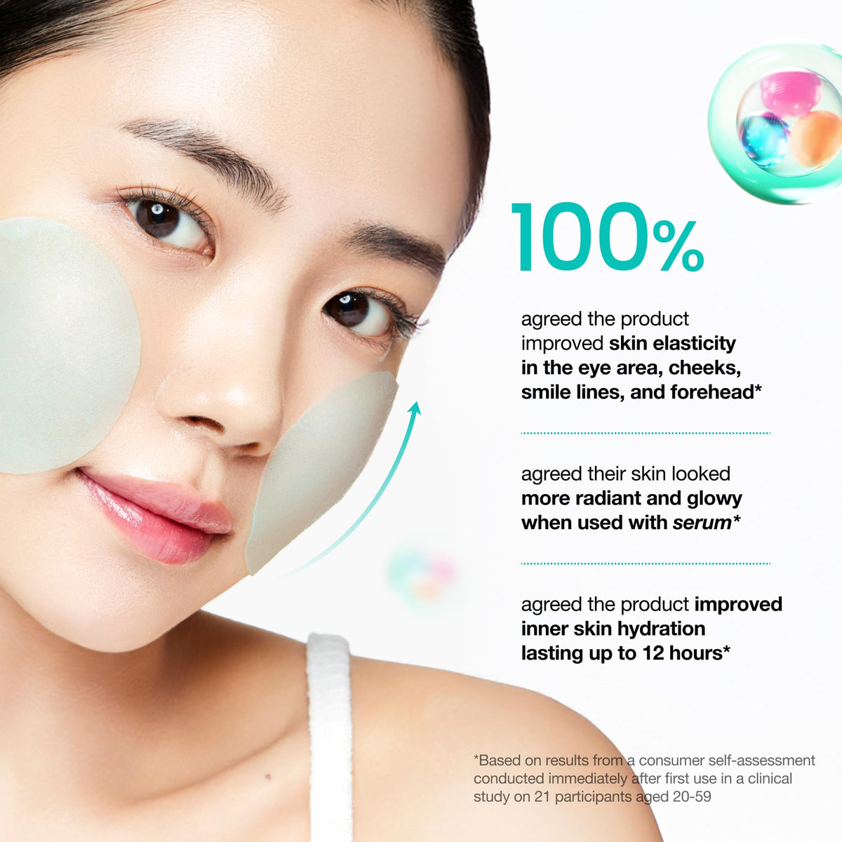 ANUA toner pad being applied to skin