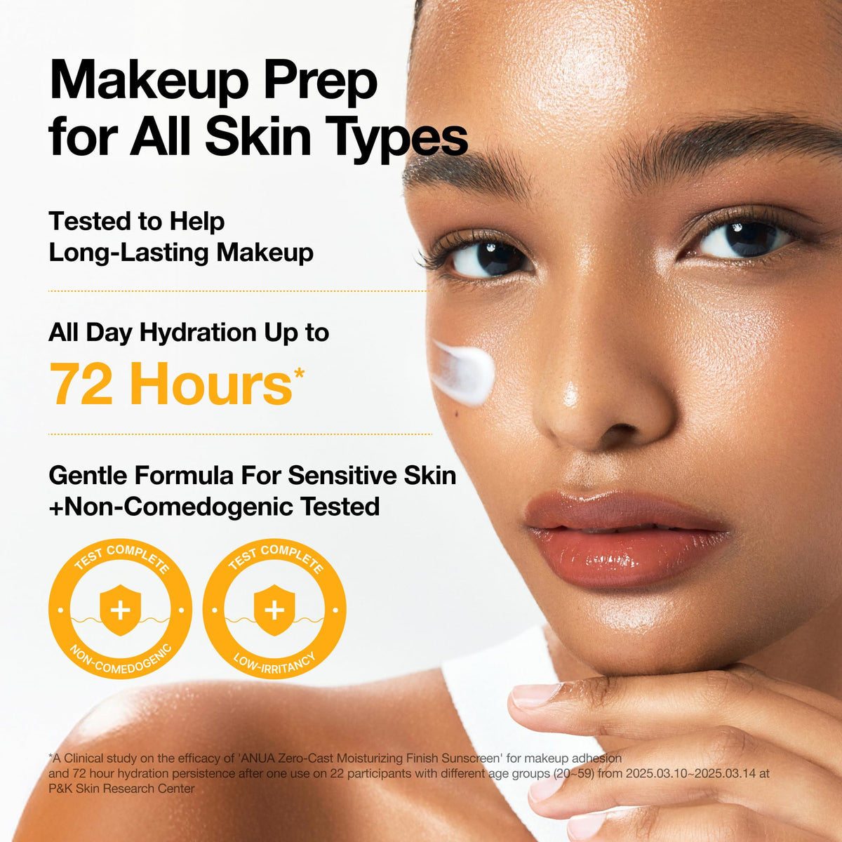 ANUA Zero Cast Moisturizing Sunscreen SPF 50+ packaging details