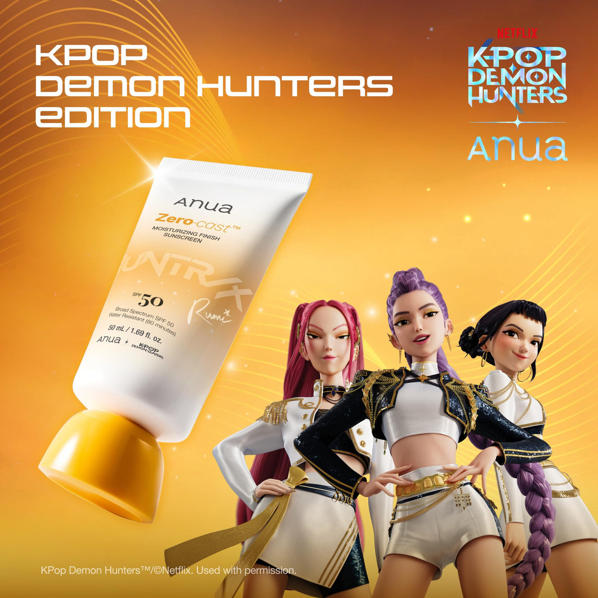 ANUA Zero Cast Moisturizing Sunscreen SPF 50+ texture close-up