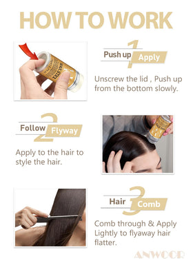 AnWoor Hair Wax Stick demonstrating easy application