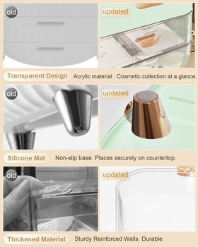 Anylady Makeup Organizer filled with cosmetics and skincare products