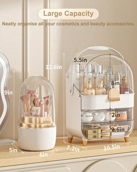 Anylady Makeup Organizer showing transparent design
