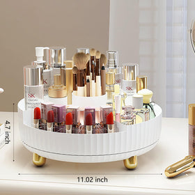 Anyoifax 360 Rotating Makeup Organizer large white in home setting