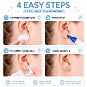 Anzero Ear Piercing Kit with all accessories laid out