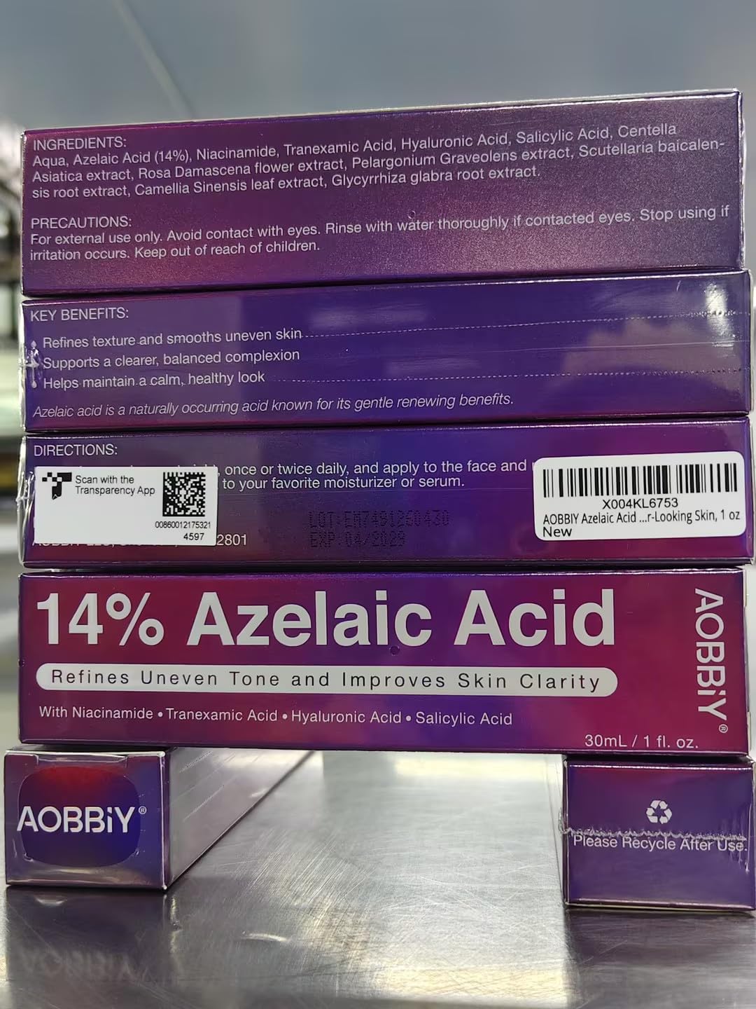 AOBBIY Azelaic Acid Cream with natural background