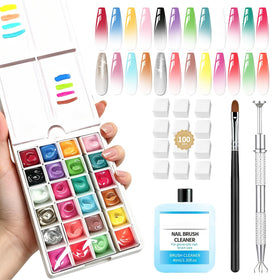 AOBOO 24 Well Mini Ombre Gel Nail Polish Kit front view