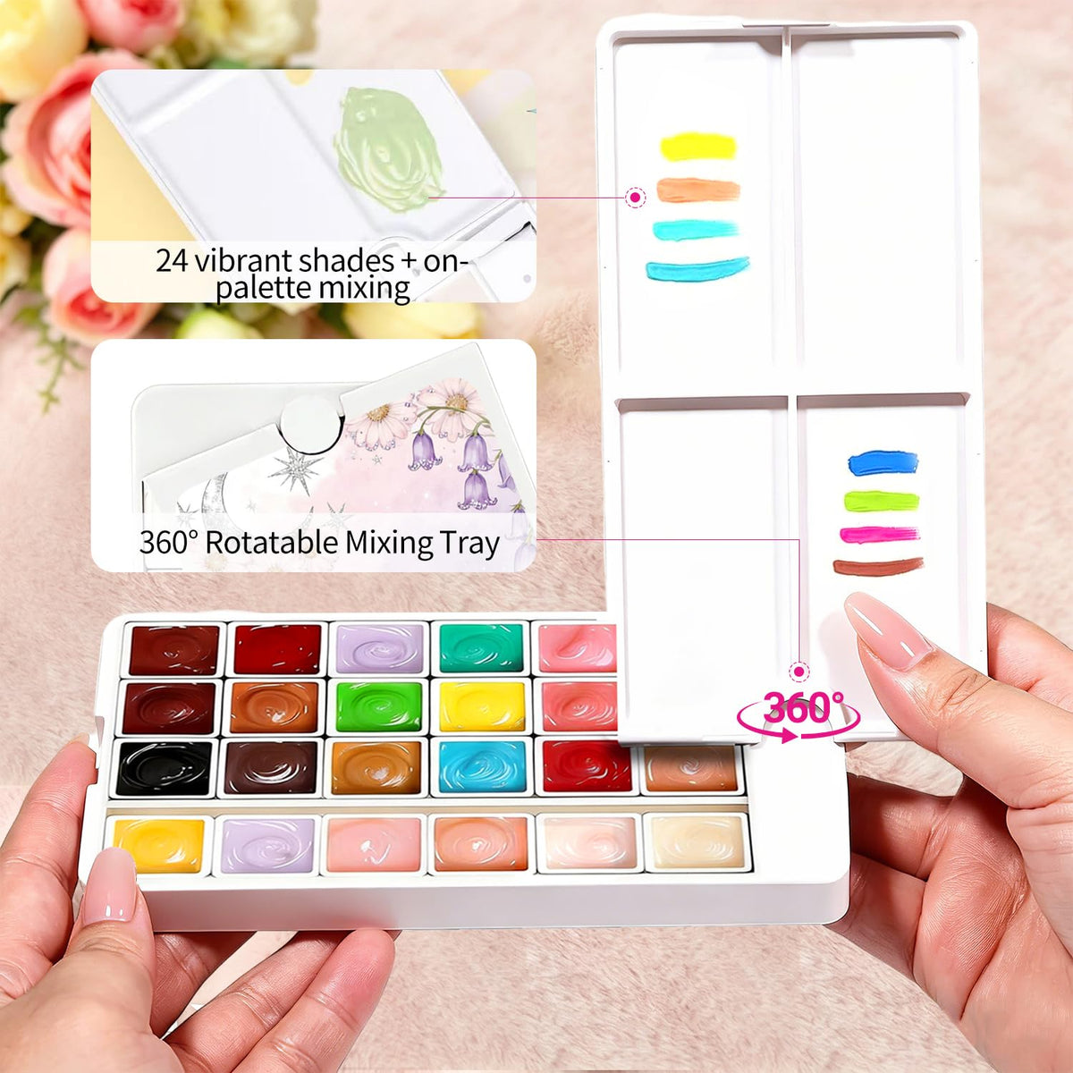 AOBOO gel polish kit displaying vibrant colour selection