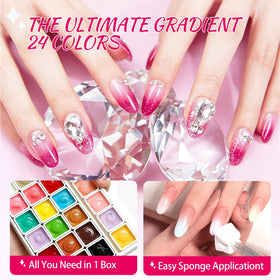 AOBOO gel polish kit showcasing high-pigment formula