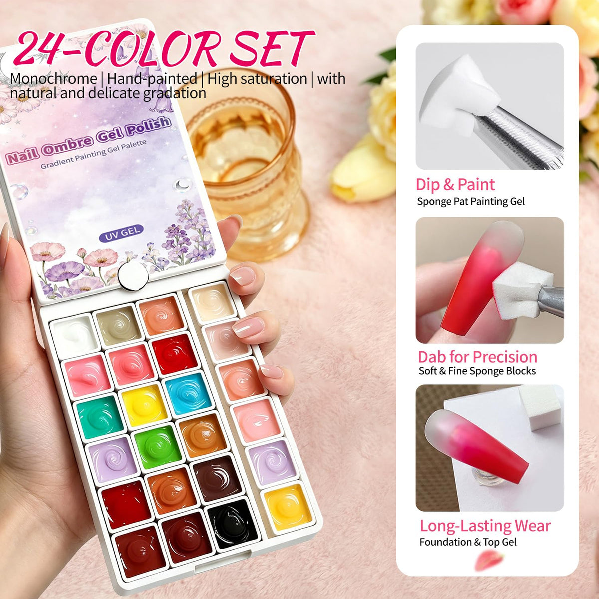 AOBOO gel polish kit showing compact travel design