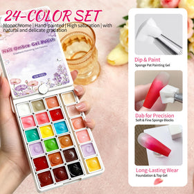 AOBOO gel polish kit showing compact travel design