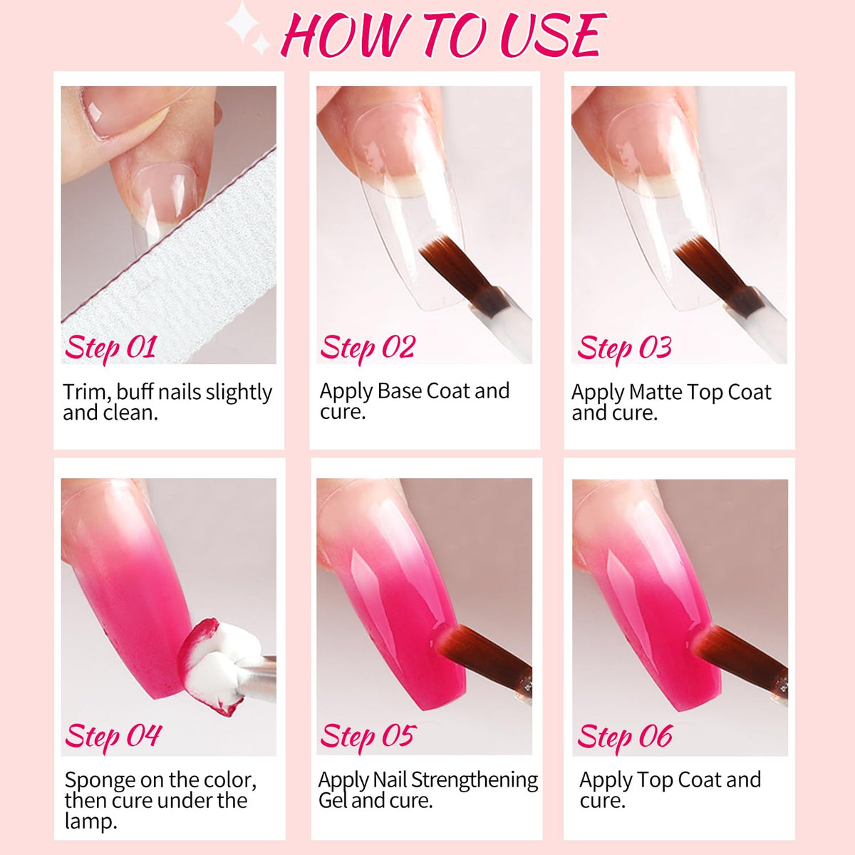 AOBOO gel polish vibrant colours on nails