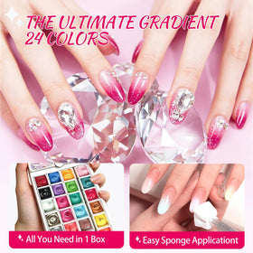 AOBOO Mini Ombre Gel Nail Polish Kit travel size