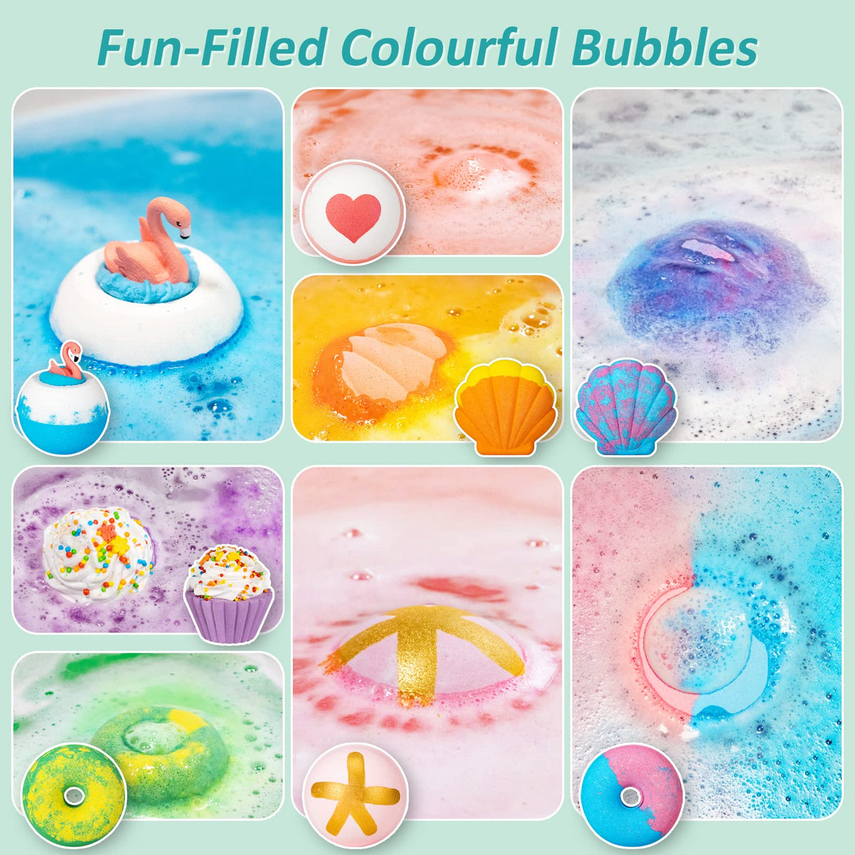 Aofmee bath bomb fizzing in a bathtub