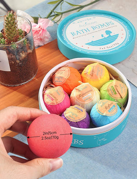 Aofmee bath bombs arranged for gift presentation