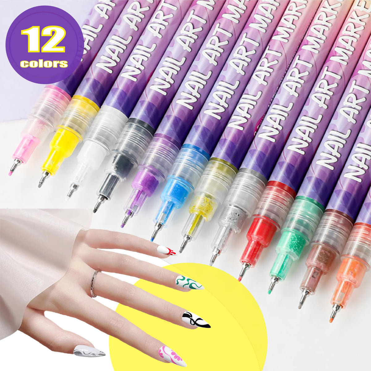 AOKELEON nail art pens set packaging