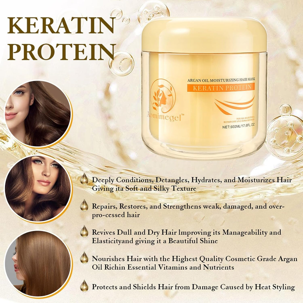 Aomimegel Collagen Repair Hair Mask packaging