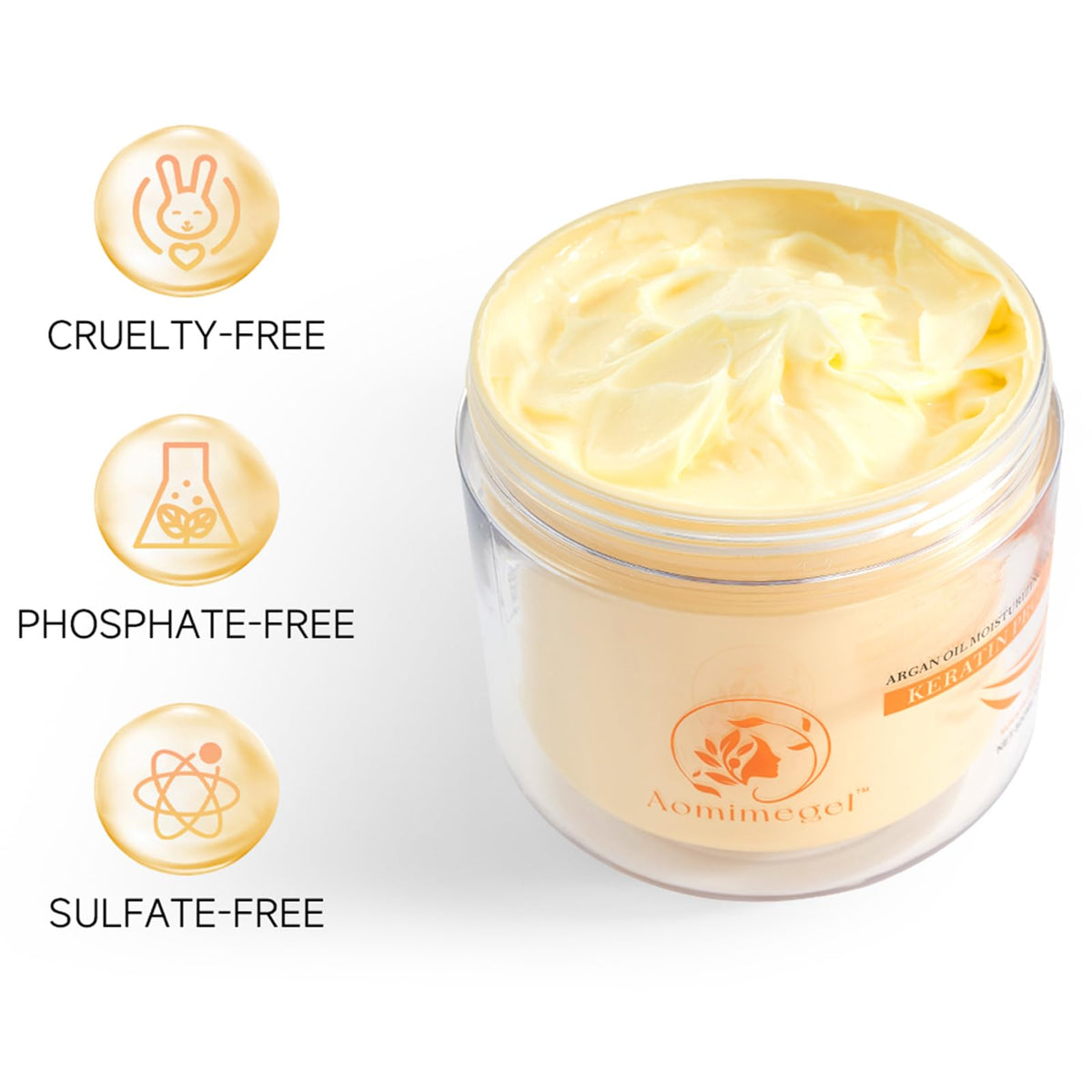 Aomimegel hair mask texture in a bowl