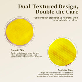 AOPO Kojic Acid and Turmeric Cleansing Pads displayed with a hand for size reference