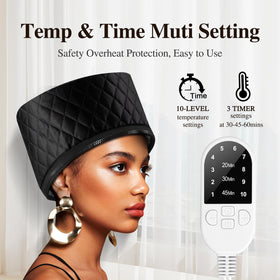 aopow Heat Cap in use on natural hair