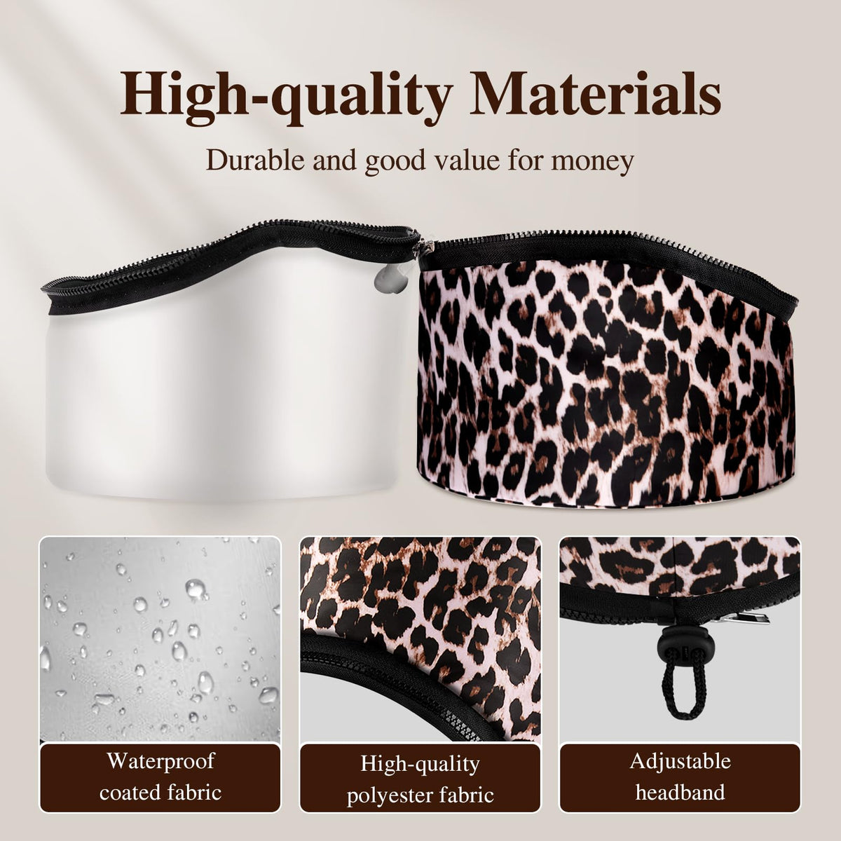 aopow Heat Cap Leopard Thermal Steam Cap packaging
