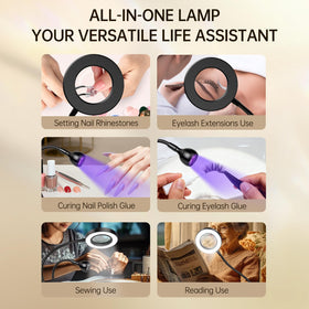 AORAEM LED UV Nail Lamp displaying three colour modes