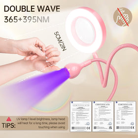 AORAEM LED UV Nail Lamp with three lighting modes displayed
