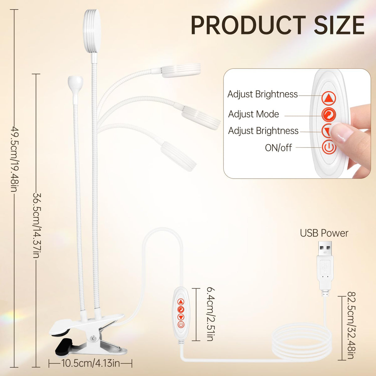 AORAEM UV LED Nail Lamp USB power supply connection