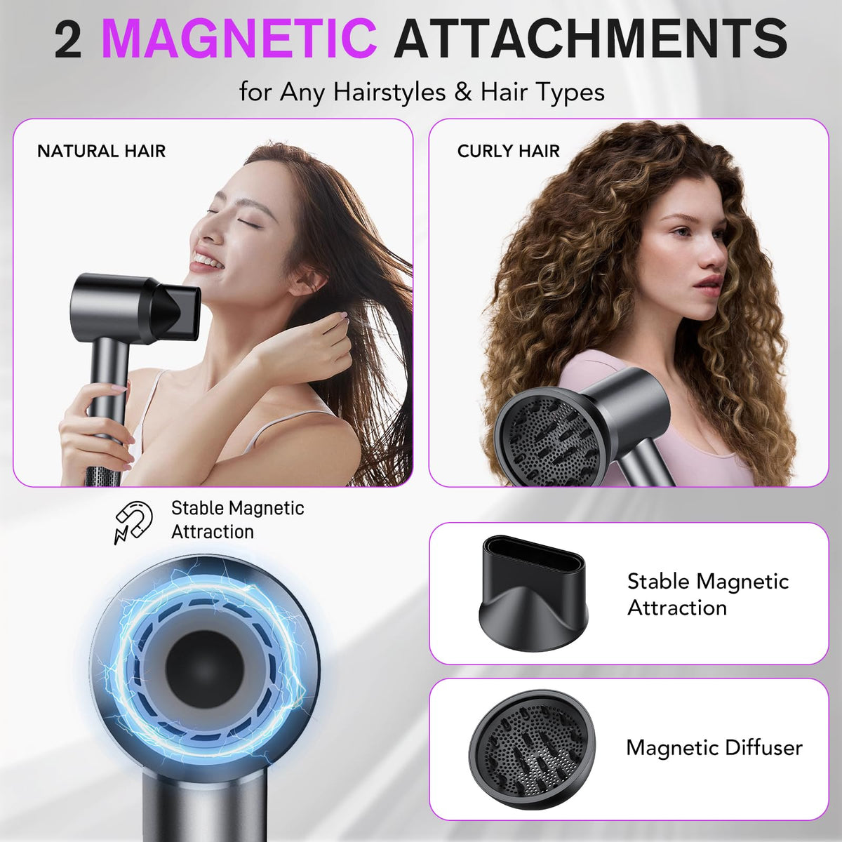 aowoka High-Speed Ionic Hair Dryer back view
