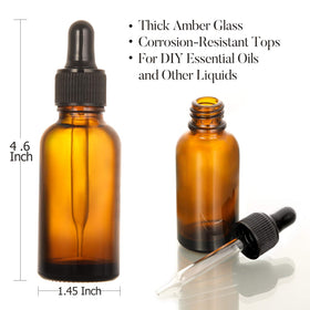 AOZITA glass dropper bottle with stainless steel funnel