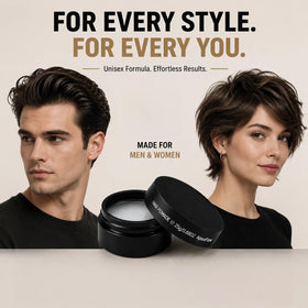 ApexFlow Water Based Hair Pomade with tools for styling