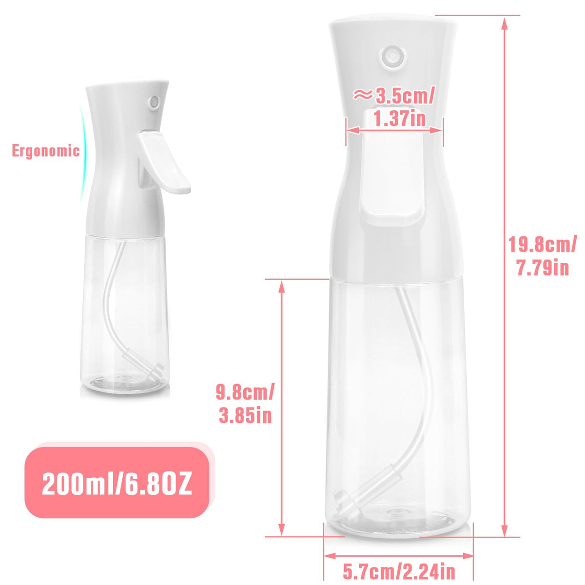 Apidgrowth Continuous Spray Bottle side view showing ergonomic cap design