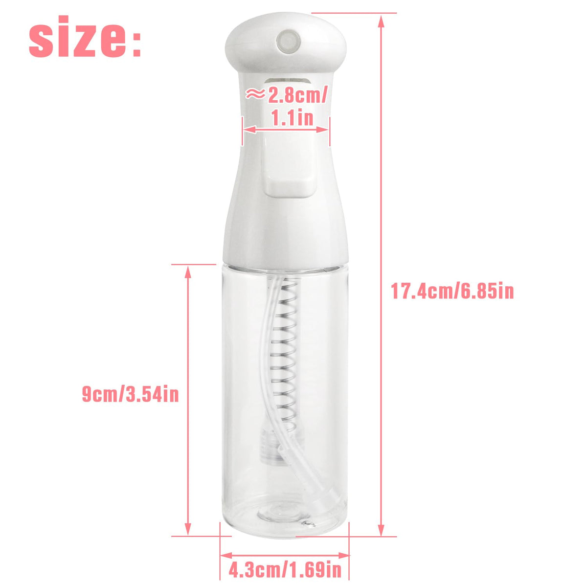 Apidgrowth spray bottle with fine mist nozzle